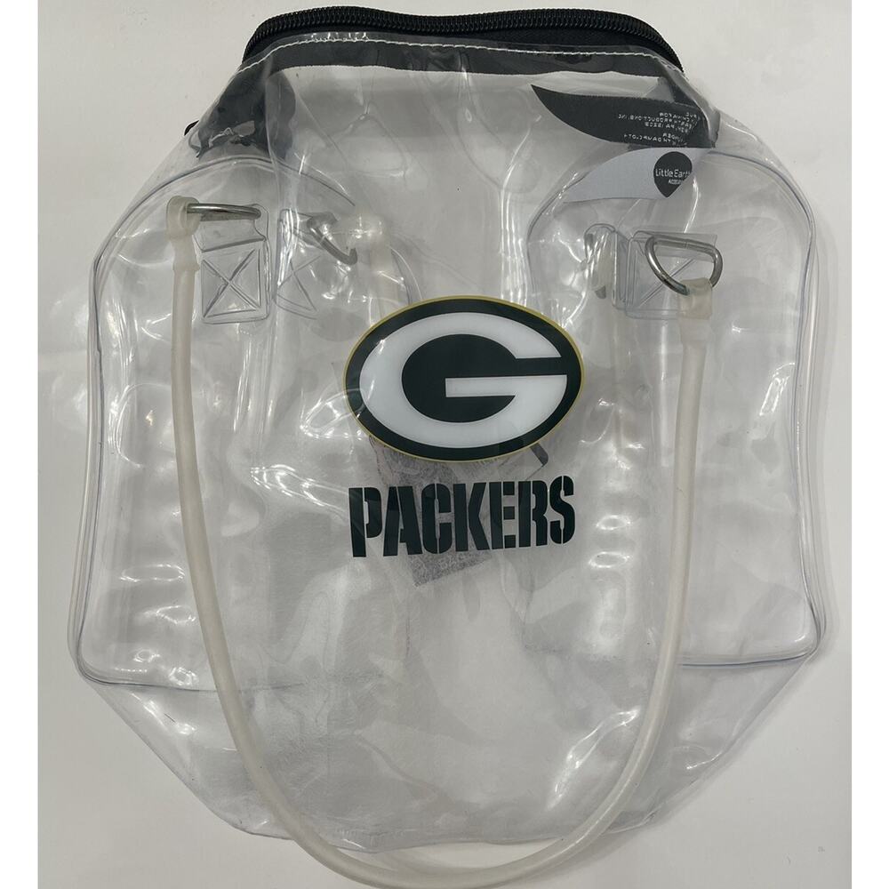 NFL Stadium Clear Stadium Friendly Bag Green Bay Packers Bowler Handles NWT